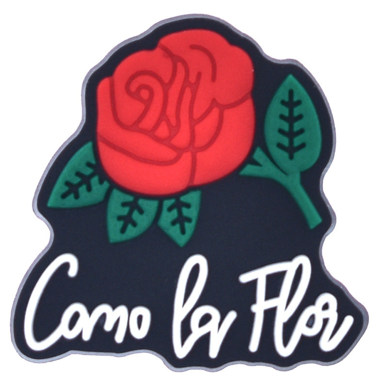 Al por mayor 100 PCS PVC Día de la Madre Cartoon Hebillas de zapato de bricolaje